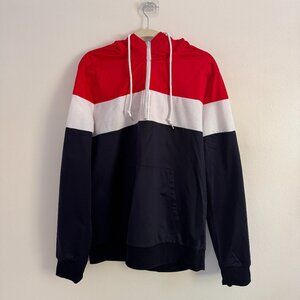 Forever 21 Quarter Zip Hoodie Sweater, Size L
